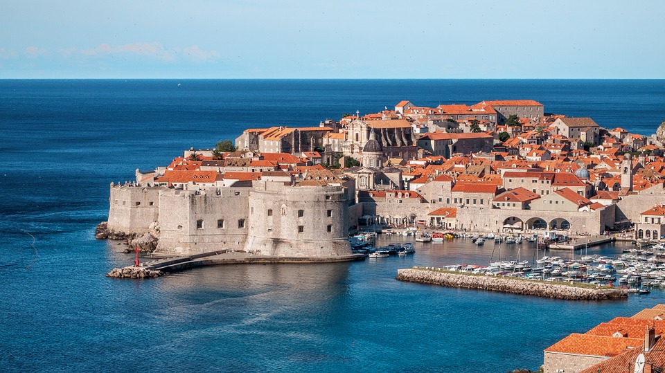 Looking at walled city of Dubrovnik