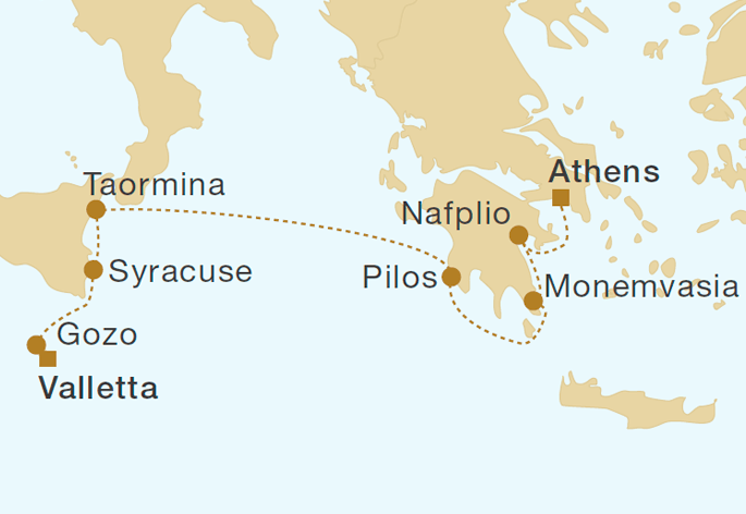 Map of STar Clippers cruise